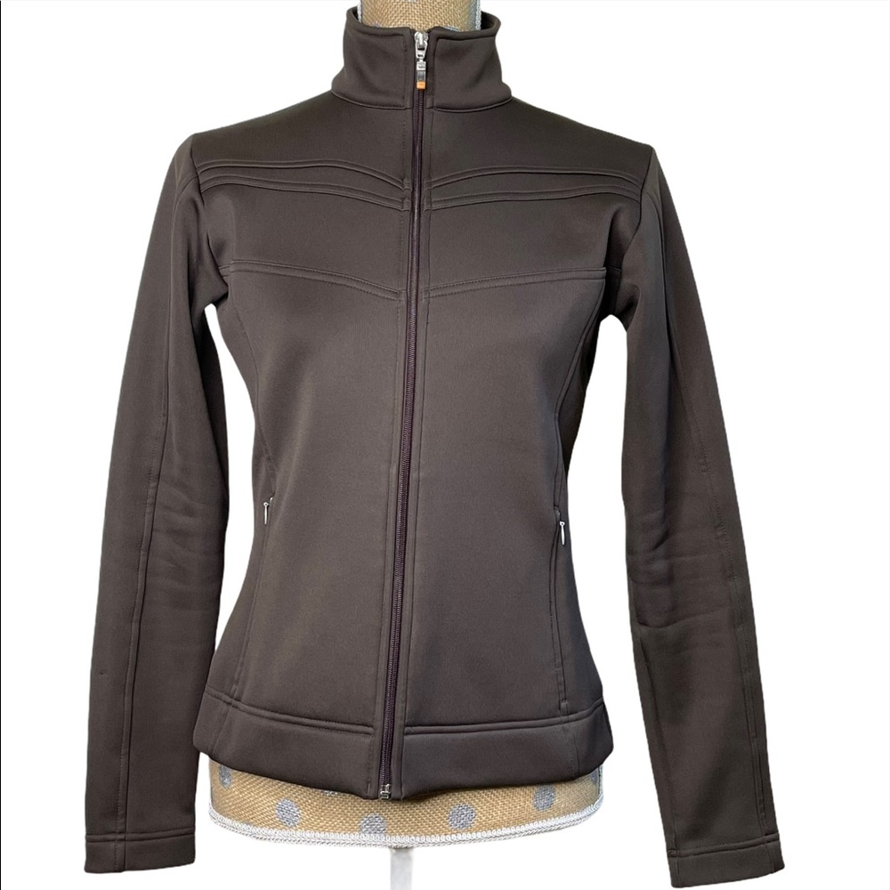 Lucy Tech Brown Full Zip Up Lightweight Activewear Workout Jacket